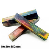 Colorful Wavy Stabilized Wood Knife Handle