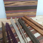 Cutting Board Blanks- Random Exotic- Enough to make a 13" x 16 " x  3/4" cutting board- Varying Widths that total 13" width x Length 16"